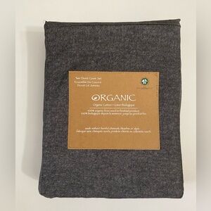 Organic TwinDuvet Cover Set charcoal grey